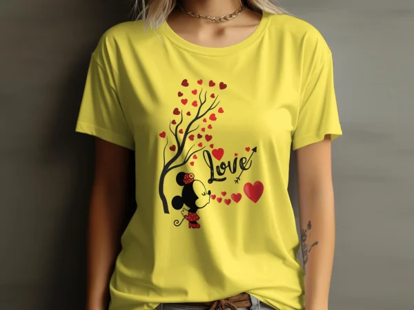 Fashion Ladies Short Sleeve Casual Girl's Love Print Jersey Fabric new T-Shirt For women's fashion - Image 3