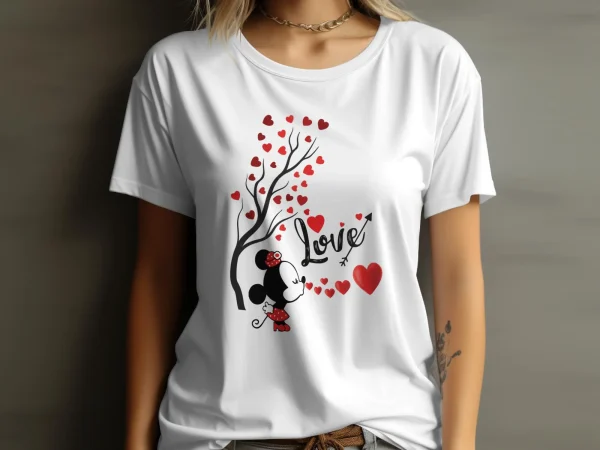 Fashion Ladies Short Sleeve Casual Girl's Love Print Jersey Fabric new T-Shirt For women's fashion - Image 5