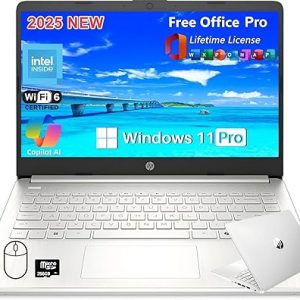 HP 2025 Latest 14" HD Laptop Computer, Intel Processor N150,
