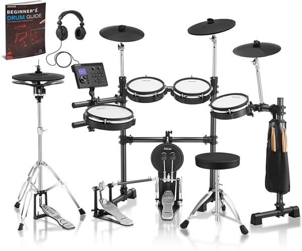 AKLOT B-CORE530 Electric Drum Set: Dual-Zone Quiet Mesh Drum Pads