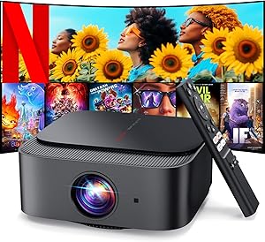 [2025 Netflix-Official | 386+ Built-in Apps]  E2 Smart Projector