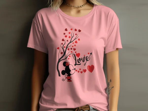 Fashion Ladies Short Sleeve Casual Girl's Love Print Jersey Fabric new T-Shirt For women's fashion - Image 4