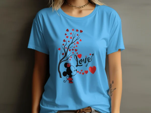 Fashion Ladies Short Sleeve Casual Girl's Love Print Jersey Fabric new T-Shirt For women's fashion - Image 6